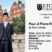 Paul Ji Performs Piano Recital at Eton College Concert Hall